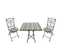 AXI Camilla Table et Chaise Bistrot, 2 Chaises 1 Table, Ensemble Bistro Extérieur, Mosaique Rose Romantique - Salon de Jardin