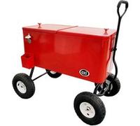 AXI Retro Cooler Rouge | Réfrigérateur de boissons mobile pour l'extérieur / le jardin | Glacière 76 litre