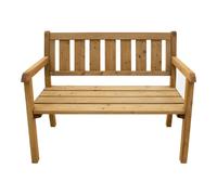 AXI | Charlotte Banc de Jardin en Bois 110 cm - Marron | Banc Exterieur 2 Places, Bois d'Epicéa | Banc Jardin - Dossier Haut - Assise Confortable