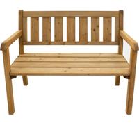 AXI | Charlotte Banc de Jardin en Bois 110 cm - Marron | Banc Exterieur 2 Places, Bois d'Epicéa | Banc Jardin - Dossier Haut - Assise Confortable