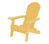 AXI Claire Chaise Adirondack en Plastique Jaune | Chaise Jardin avec Dossier Haut, Pliable, Résistante aux Intempéries, 85 x 77 x 96 cm