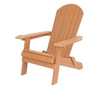 AXI Claire Chaise Adirondack en Plastique Marron | Chaise Jardin avec Dossier Haut, Pliable, Résistante aux Intempéries, 85 x 77 x 96 cm