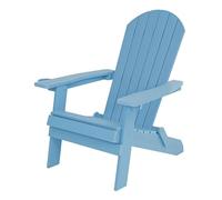 AXI Claire Chaise Adirondack, Transat Plastique, Bleu Claire| Chaise de Jardin, 1 Personne/Fauteuil Exterieur/Chaise Bois Exterieur | Transat à Dossier Haut - 84,5 x 77 x 95,5 cm