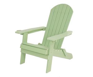 AXI Claire Chaise Adirondack, Transat Plastique, Vert Pastel| Chaise de Jardin, 1 Personne/Fauteuil Exterieur/Chaise Bois Exterieur | Transat à Dossier Haut - 84,5 x 77 x 95,5 cm