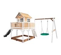 Axi Classic Liam Playhouse With Summer Nest Swing Brown/White - Toboggan Gris