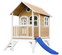 Axi Tom Maison Enfant Avec Toboggan Bleu | Aire De Jeux Pour L'Extérieur En Marron & Blanc | Maisonnette / Cabane De Jeu En Bois Fsc