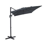 AXI Coco Parasol Déporté Gris/Anthracite - Rectangulaire 200x300 cm - Structure aluminium - Rotation 360 - Inclinable - Résistant aux UV