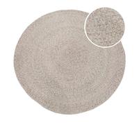AXI Corfu Tapis d'extérieur, rond, beige/rosé, 180 x 180 cm / Épaisseur : 5 mm - Tapis jardin extérieur/intérieur - Tapis balcon fabriqué à partir de bouteilles en PET recyclées