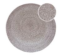 AXI Corfu Tapis d'extérieur, rond, marron, 180 x 180 cm / Épaisseur : 5 mm - Tapis jardin extérieur/intérieur - Tapis balcon fabriqué à partir de bouteilles en PET recyclées