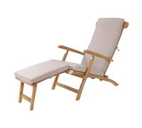 AXI Costa Bain de Soleil en Bois Teck avec Coussin | Transat Jardin Ajustable en 4 Positions | Chaise Longue pour l'extérieur/Le Jardin
