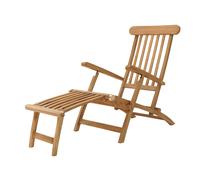AXI Costa Bain de Soleil en Bois Teck | Transat Jardin ajustable en 4 positions | Chaise Longue pour l'extérieur / le jardin