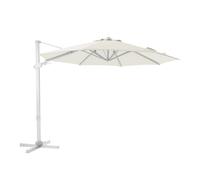 AXI Cyrus Premium Parasol Déporté Blanc/Beige - Rectangulaire Ø 300cm - Structure aluminium - Rotation 360 - Inclinable - Résistant aux UV