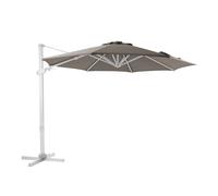 Axi Cyrus Premium Parasol Déporté Blanc/Taupe - Parasol Déporté Rectangulaire Ø 300cm - Parasol Pied Déporté, Structure Aluminium - Rotation 360 - Parasol Déporté Inclinable - Résistant Aux Uv