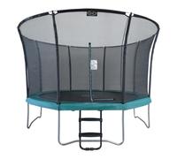 AXI Denver Trampoline rond avec échelle & filet Ø 366 cm en vert | Trampoline onground sur pieds pour enfants avec entourage | Pour le jardin / l'extérieur