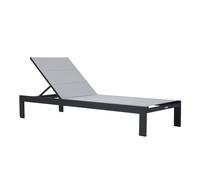 AXI Elio Bain de Soleil en Anthracite / Gris | Transat Jardin avec structure en aluminium réglable en 5 positions | Chaise longue pour l'extérieur / le jardin