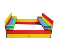 Bac À Sable Enfant Multicouleur Bac À Sable Pour Enfants En Bois Fsc Avec Couvercle & Banc 100 X 95 Cm - Axi Ella