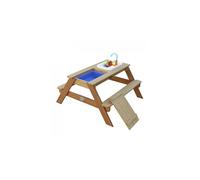 AXI Emily Table Sable et Eau en Bois Marron | Table d'eau avec couvercle, boîtes de rangement & jeu évier de cuisine | Table de Jeu Enfant à Eau pour le jardin