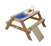 AXI Emily Table Sable et Eau en Bois Marron | Table d'eau avec couvercle, boîtes de rangement & jeu évier de cuisine | Table de Jeu Enfant à Eau pour