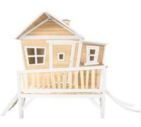 AXI Emma Maison Enfant avec Toboggan Blanc | Aire de Jeux pour l'extérieur en marron & Blanc | Maisonnette / Cabane de Jeu en Bois