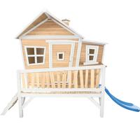 AXI Emma Maison Enfant avec Toboggan Bleu | Aire de Jeux pour l'extérieur en marron & Blanc | Maisonnette / Cabane de Jeu en Bois