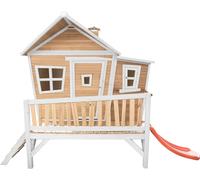 AXI Emma Maison Enfant avec Toboggan Rouge | Aire de Jeux pour l'extérieur en marron & Blanc | Maisonnette / Cabane de Jeu en Bois