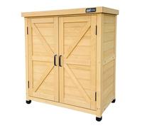 AXI Felix Armoire de Jardin en Bois Marron | Armoire de Rangement avec Étagère & Fermeture Magnétique, Bois FSC, 80 x 45 x 93 cm