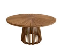 AXI Hani Table de Jardin Ronde en Bois de Teck Ø 150 cm | Résistante aux Intempéries pour Terrasse / extérieur | Pour 6 personnes |