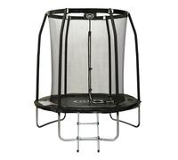 AXI Houston Trampoline Rond - Filet Ø 180 cm en Noir | Trampoline Hors Sol - 6 ft - pour Enfants - Avec Bordure, Echelle et Filet de Sécurité | Pour le Jardin / l'Extérieur | Surface de Saut : 144 cm