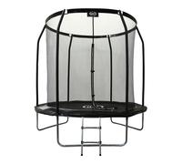 AXI Houston Trampoline Rond - Filet Ø 244 cm en Noir | Trampoline Hors Sol - 8 ft - pour Enfants - Avec Bordure, Echelle et Filet de Sécurité | Pour le Jardin / l'Extérieur | Surface de Saut : 201 cm