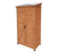 AXI Hugo Armoire de jardin en bois marron caffé | Armoire Exterieur, Armoire à outils pour le jardin avec 3 étagères fixes / Meuble