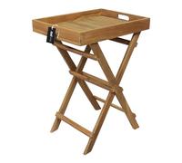 AXI Inda Table d'Appoint en Bois de Teck avec Plateau aAmovible, Pliable, Basse | Petit Meuble pour Jardin, Balcon, Terrasse | 39 x 29 x 50 cm