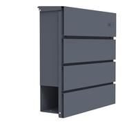 AXI Jake Boîte aux lettres en métal anthracite | Pour le courrier, les journaux et les magazines avec clé - Montage mural | 37 x 11 x 37 cm