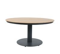 AXI Jay Table de Jardin Ronde pour 6 Personnes - Anthracite | Salon d'extérieur/Meubles en polywood Aspect Bois | Table à Manger - 150 x 150 x 73 cm