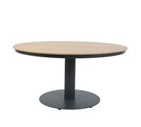 AXI Jay Table de Jardin Ronde pour 6 Personnes - Anthracite | Salon d'extérieur/Meubles en polywood Aspect Bois | Table à Manger - 150 x 150 x 73 cm
