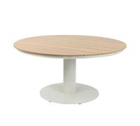 AXI Jay Table de Jardin Ronde pour 6 Personnes - Beige | Salon d'extérieur/Meubles en polywood Aspect Bois | Table à Manger - 150 x 150 x 73 cm