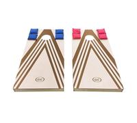 AXI Jeu de Cornhole Set Plus avec 2 Plateaux - Jeu de Lancer de Sacs de Fèves pour Extérieur/Intérieur - Comprend 8 Sacs et 1 Sac de Transport - Plateau en Bois Pliable - Jeu de Jardin - 120 x 61 cm