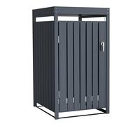 AXI Leon Cache Poubelle Métallique Anthracite/Jardinière - Abri Poubelle pour 1 conteneur - Max. 240L - Abri Poubelle Extérieur avec Excellente Ventilation
