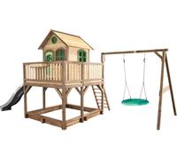 Classic Liam Playhouse With Summer Nest Swing Brown/Green - Toboggan Gris