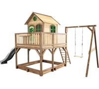 Classic Liam Playhouse With Single Swing Brown/Green - Toboggan Gris