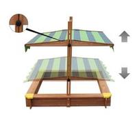 Axi LILY Bac a sable avec tenture reglable Jaune G