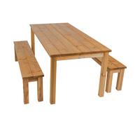 AXI | Louise Table de Pique Nique en Bois, Bancs amovibles 200 cm | Couleur Marron, Epicéa | Table Picnic 6 personnes