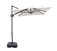 Axi Luma Parasol Déporté Rectangulaire avec Pied de Parasol 200 X 300 Cm, Anthracite/Beige | Pour Jardin / Terrasse, Toile Anti-Uv Indice Upf 30+ | Housse De Protection Inclus