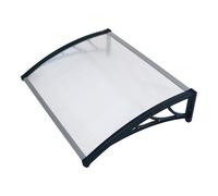AXI Lux Marquise de Porte et de Véranda, Noire | Auvent/Abris Fenêtre - Aluminium et Polycarbonate -128x75x24 cm