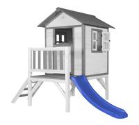 AXI Maison Enfant Beach Lodge XL en Blanc avec Toboggan Bleu | Maison de Jeux en Bois FFC pour Les Enfants | Maisonnette / Cabane en Bois