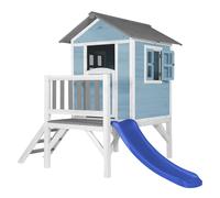Axi Maison Enfant Beach Lodge Xl En Bleu Avec Toboggan Bleu