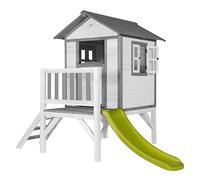 AXI Maison Enfant Beach Lodge XL en Gris avec Lodge XL Playhouse Classic - Lime Green Slide | Maison de Jeux en Bois FFC pour Les Enfants | Maisonnette/Cabane de Jeu pour Le Jardin