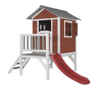 Axi Maison Enfant Beach Lodge Xl En Rouge Avec Toboggan Rouge