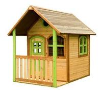 Cabane En Bois Fsc Maison De Jeux Pour L'extérieur / Jardin En Marron & Vert Maisonnette / Cabane De Jeu Avec Des Fenêtres & Véranda - Axi Alex