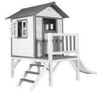 AXI Maisonnette Lodge XL en bois Blanc gris toboggan Blanc Gris G