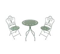AXI Ensemble bistrot Marilou – Table + 2 chaises, extérieur vert pastel, mosaïque, style romantique